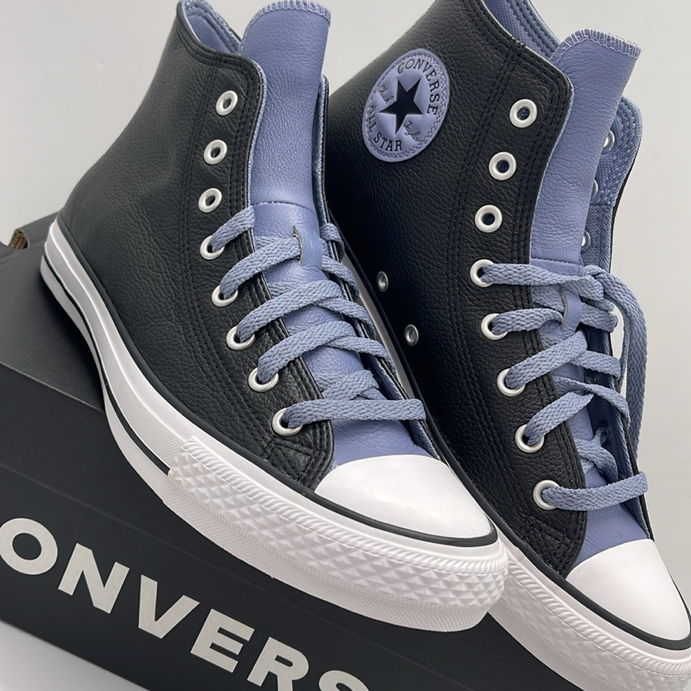 Converse Men’s High-Tops Chuck Taylor All Star Hi Leather Sneaker Black A06570C - Picture 6 of 16